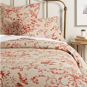 Amity home queen duvet in burnt orange
